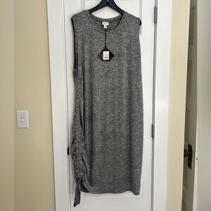 NWT Ava & Viv women’s 2x heather gray knit sleeveless sheath dress